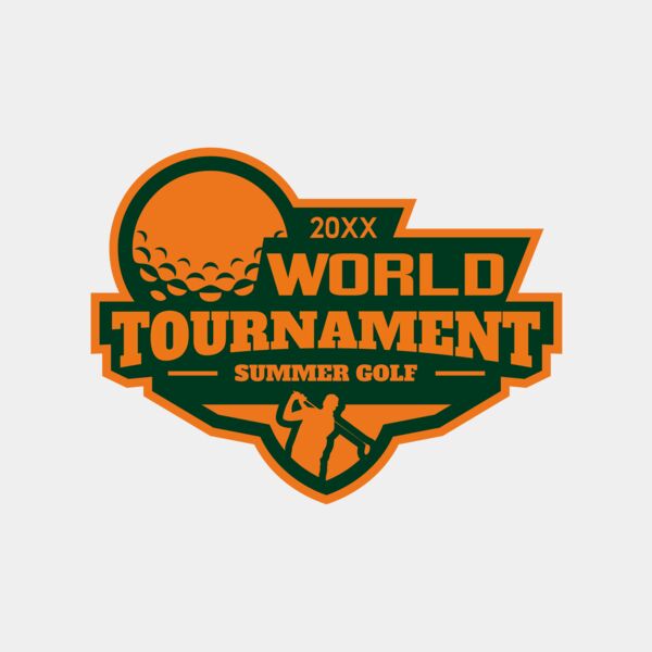 World Tournament Simmer Golf logo template Thumbnail