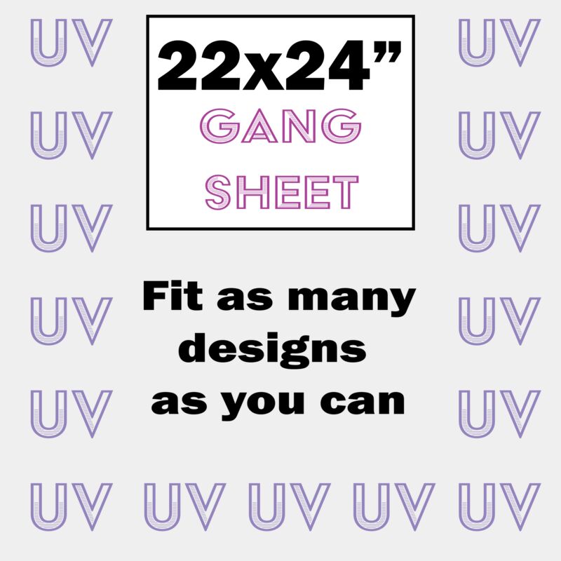 UV DTF Gang Sheet 22x24" Thumbnail
