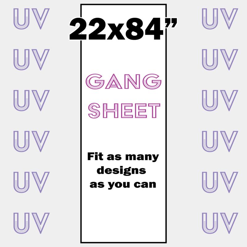 UV DTF Gang Sheet 22x84" Thumbnail