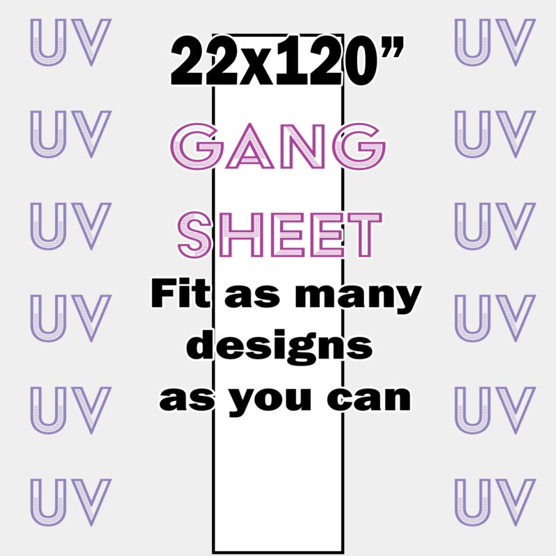 UV DTF Gang Sheet 22x120" Thumbnail