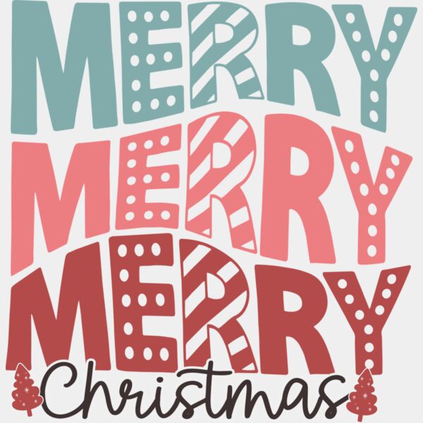 Merry Christmas Cute Retro T shirt Thumbnail